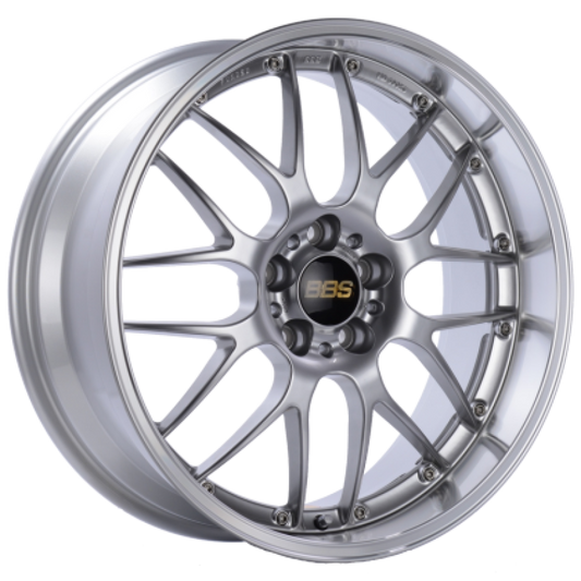 BBS RS-GT 19x8.5 5x112 ET30 Diamond Silver Center Diamond Cut Lip Wheel - 82mm PFS Required