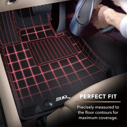 3D MAXpider 22-23 Tesla Model X Full Set Floormats - Black