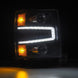 AlphaRex 14-15 Chevy 1500 PRO-Series Projector Headlights Black w/ Sequential Signal &  DRL