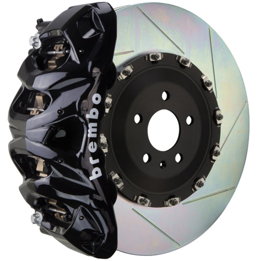 Brembo 19+ Model X (Excl Plaid) Fr GT BBK 8Pis Cast 412x38 2pc Rotor Slotted Type1-Black