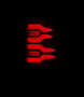 AlphaRex 97-03 Ford F150 / 99-16 Ford F250/F350/F450/F550 LUXX-Series LED Tail Lights - Black/Red