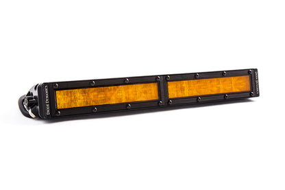 Diode Dynamics 12 In LED Light Bar Single Row Straight - Amber Wide Each Stage Series