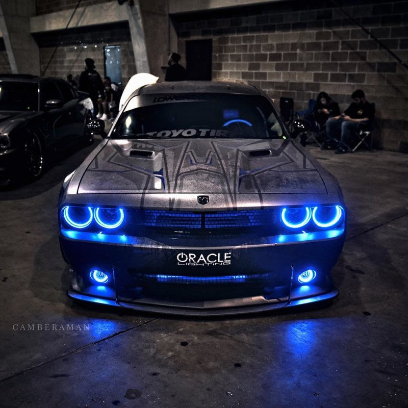 Oracle 08-14 Dodge Challenger Dynamic Surface Mount Headlight Halo Kit - ColorSHIFT - Dynamic