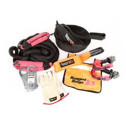 Rugged Ridge Premium Recovery Kit with Mesh Bag