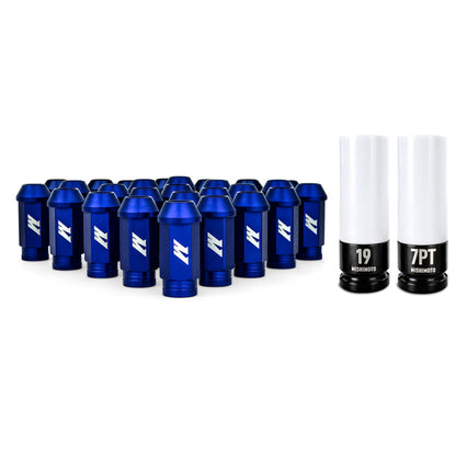 Mishimoto Aluminum Locking Lug Nuts M12x1.5 - 27pc Set - Blue