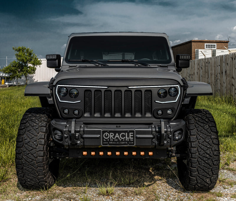 ORACLE Lighting 18-22 Jeep Wrangler JL/ 20-22 Gladiator JT Skid Plate w/ Integr LED Emitters - Amber