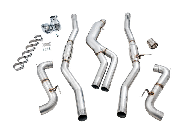 AWE 2020 Toyota Supra A90 Track Edition Exhaust - 5in Chrome Silver Tips