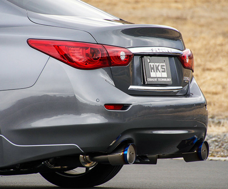 HKS Dual Exit Hi-Power Titanium Tip Cat-Back Exhaust System - Infiniti Q50