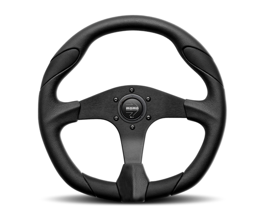 Momo Quark Steering Wheel 350 mm - Black Poly/Black Spokes