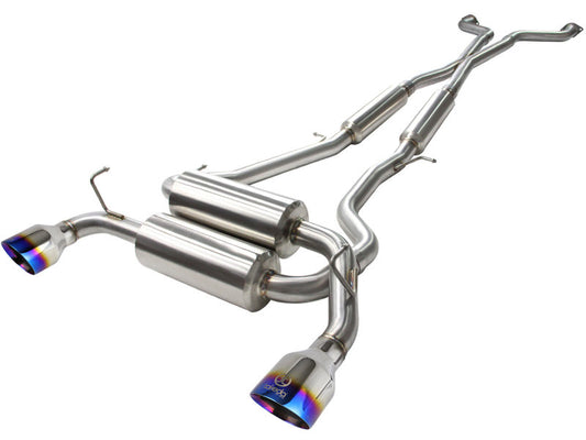 aFe Takeda Stainless Steel Cat-Back Exhaust System (Burnt) Tips - Infiniti G37 Coupe / Q60 14-15