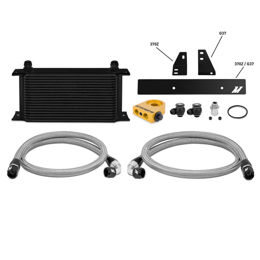 Mishimoto Thermostatic Oil Cooler Kit (Black) - Nissan 370Z / Infiniti G37, Q60, G35 Sedan 07-08