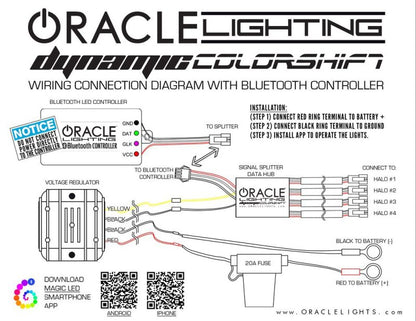 Oracle 16-21 Toyota Tacoma Dynamic RGBW Headlight DRL Upgrade Kit - ColorSHIFT - Dynamic