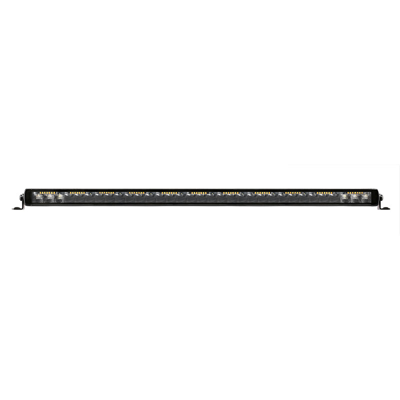 Go Rhino Xplor Blackout Combo Series Sgl Row LED Light Bar w/Amber (Side/Track Mount) 31.5in. - Blk