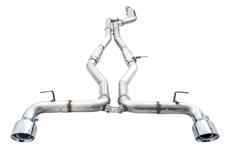 AWE 2020 Toyota Supra A90 Track Edition Exhaust - 5in Chrome Silver Tips