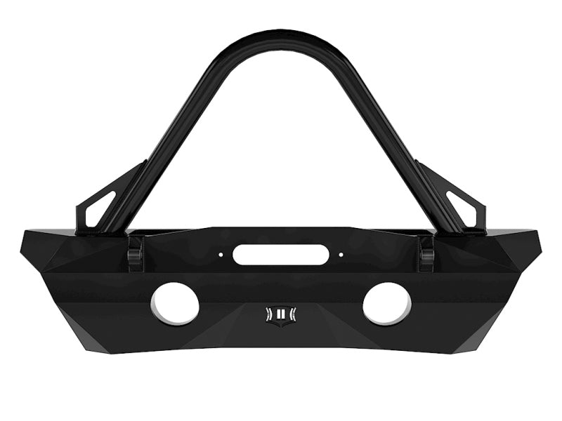 ICON 07-18 Jeep Wrangler JK Pro Series Front Recessed Winch Bumper w/Stinger/Tabs