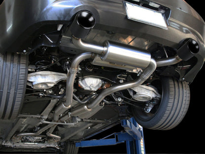 aFe Takeda Stainless Steel Cat-Back Exhaust System (Black) Tips - Infiniti G37 Coupe / Q60 14-15