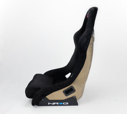 NRG FRP Bucket Seat ULTRA Edition - Large (Black Alcantara/Gold Glitter Back)