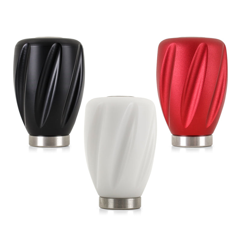 Steel Core Twist Shift Knob Red Aluminum