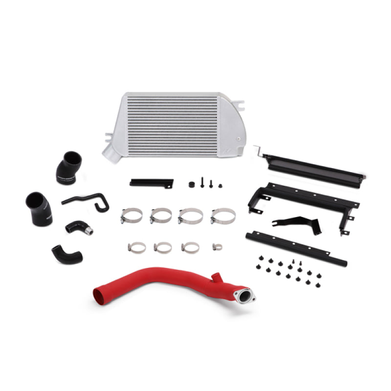 Mishimoto 2015 Subaru WRX Top-Mount Intercooler Kit - Powder Coated Silver & Wrinkle Red Pipes