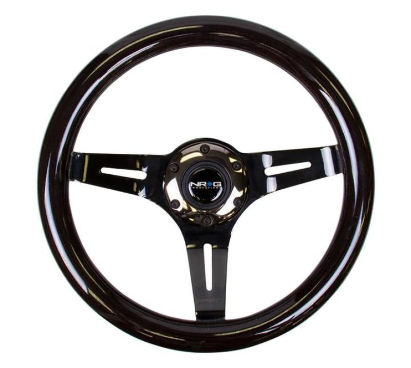 NRG Classic Wood Grain Steering Wheel (310mm) White w/Neochrome 3-Spoke Center