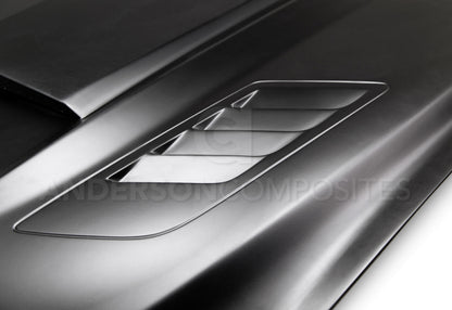 Anderson Composites 2015-2016 Ford Mustang Ram Air Fiberglass Hood