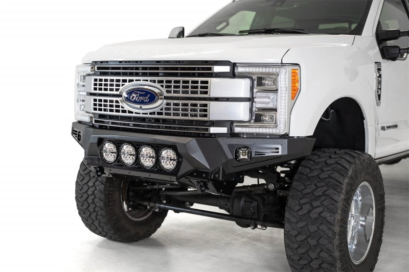 Addictive Desert Designs 17-20 Ford Super Duty Bomber Front Bumper w/ Mounts For 4 Rigid 360 6in