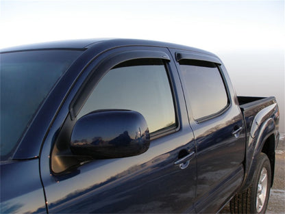 Stampede 2005-2019 Toyota Tacoma Crew Cab Pickup Tape-Onz Sidewind Deflector 4pc - Smoke