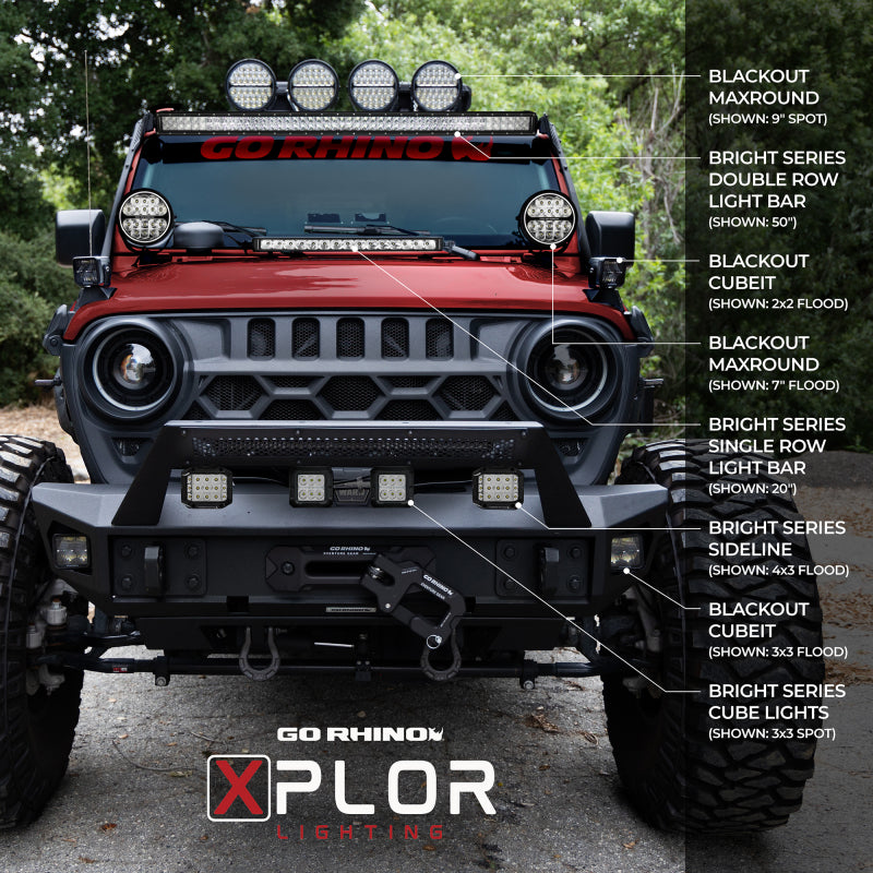 Go Rhino Xplor Bright Series Dbl Row LED Light Bar (Side/Track Mount) 41.5in. - Blk