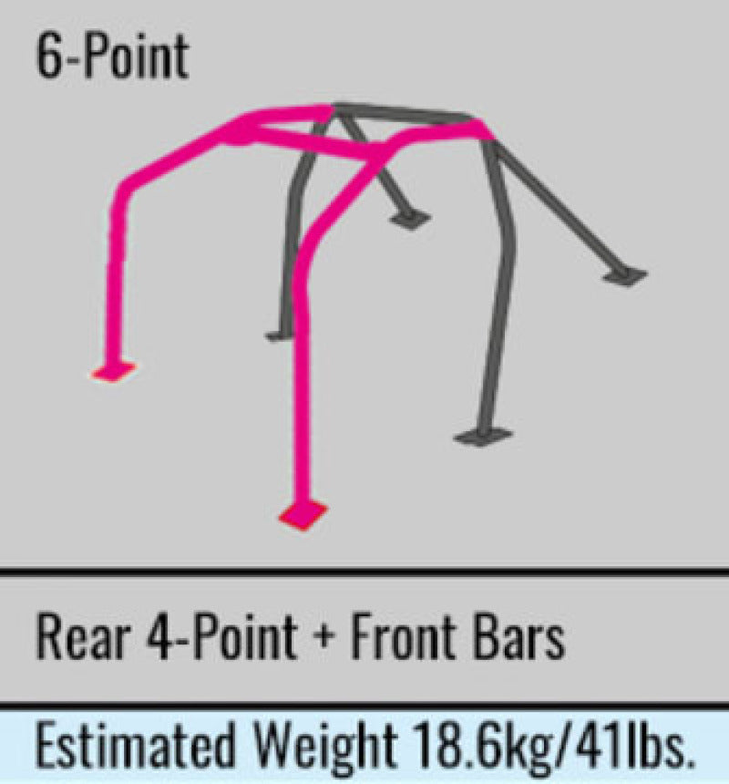 Cusco D1 Chromoly 2-Pssgr 6-PT DASH-THRU Roll Cage w/ Harness Bar AP1 / AP2 S2000 (S/O/No Cancel)