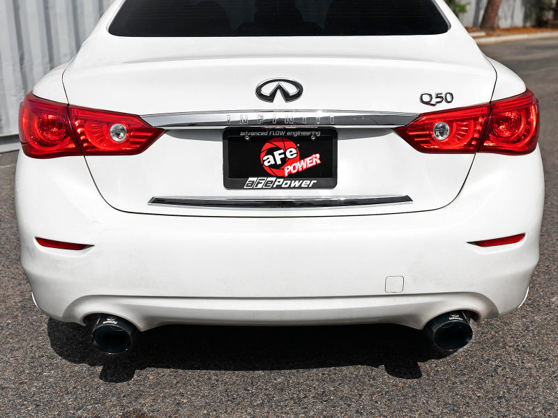 aFe Takeda Cat-Back Exhaust System w/ 4.5" (Black) Tips - Infiniti Q50