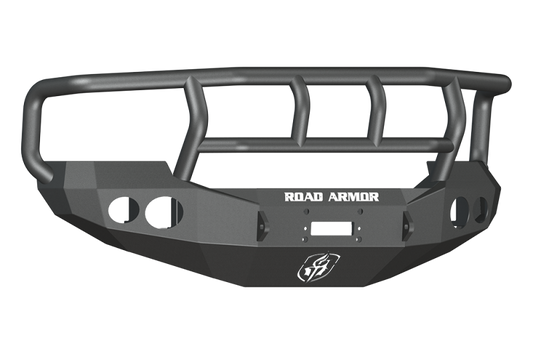 Road Armor 05-07 Ford F-250 Stealth Front Winch Bumper w/Titan II Guard Wide Flare - Tex Blk