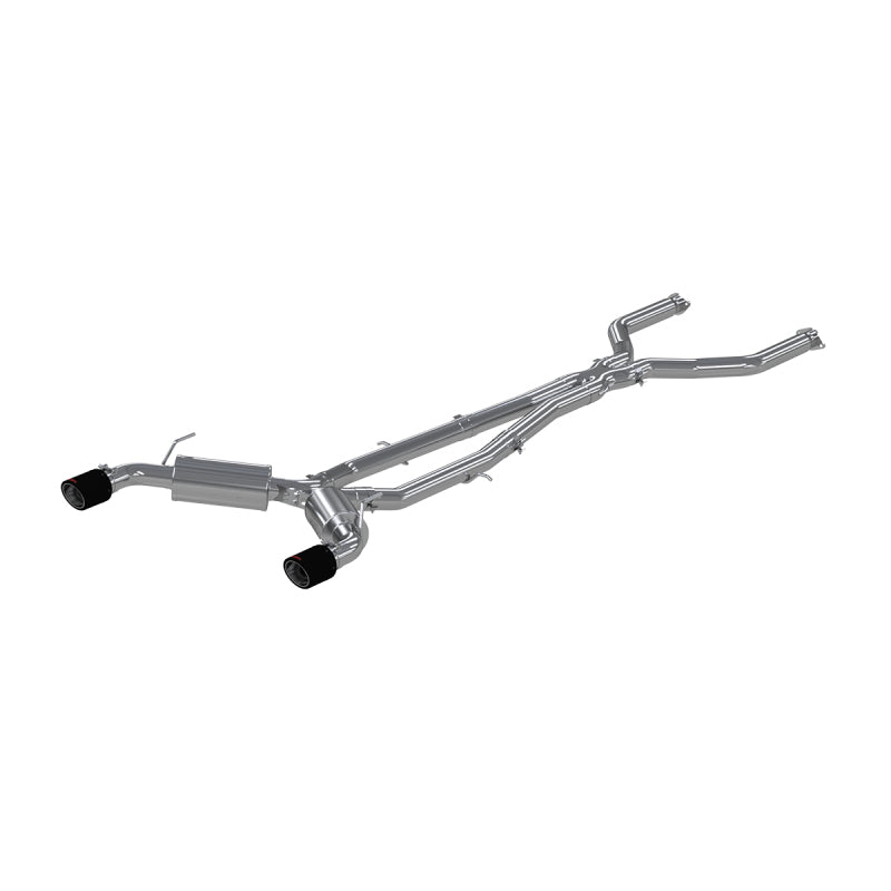 MBRP Pro Street Series 3" Cat-Back Exhaust System, Carbon Fiber Tips (Non-Resonated) - Infiniti Q50