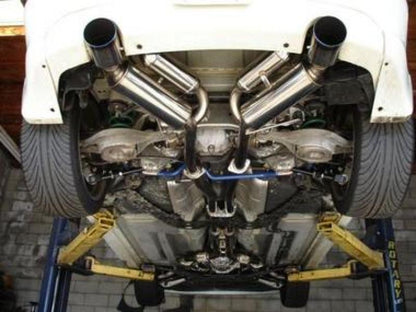 HKS Dual Exit Hi-Power Titanium Tip Catback Exhaust System - Infiniti G35 Coupe 03-07