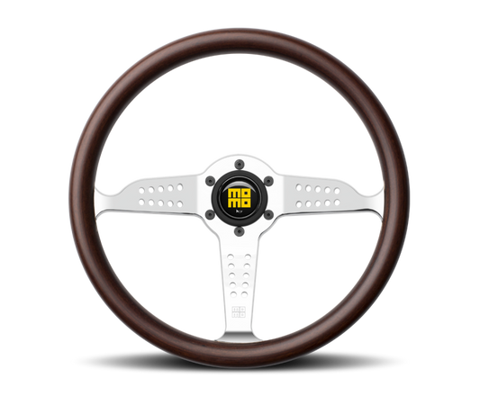 Momo Super Grand Prix Steering Wheel 350 mm - Mahogany Wood/Pol Spokes