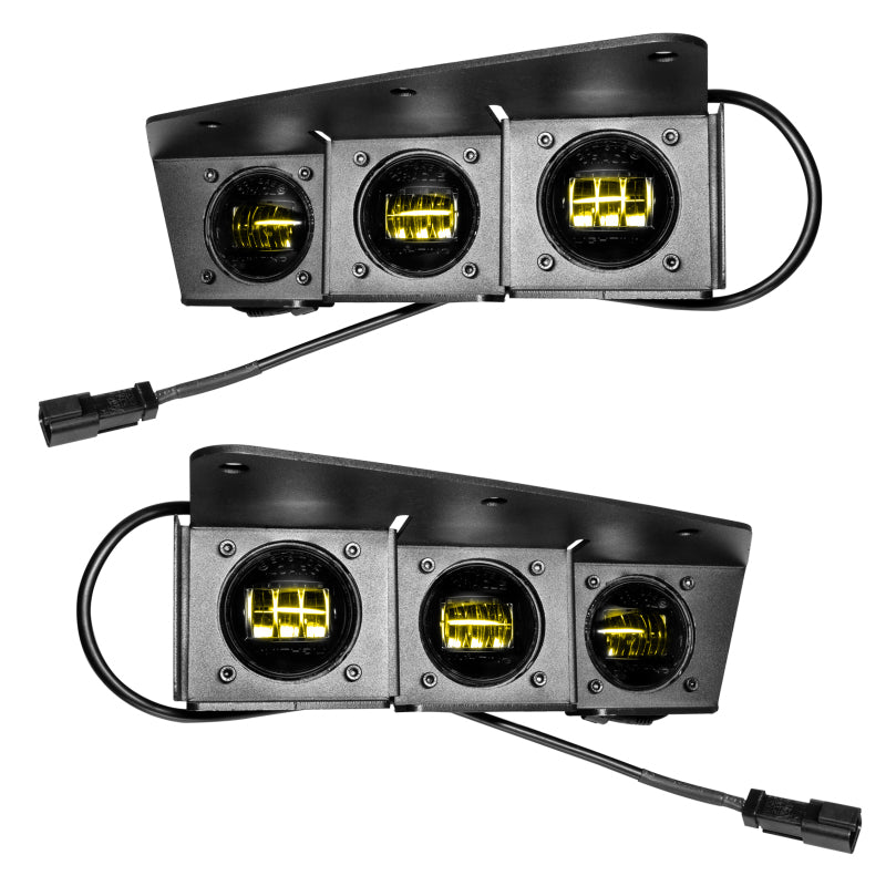 ORACLE Lighting 21-22 Ford Bronco Triple LED Fog Light Kit for Steel Bumper - Yellow