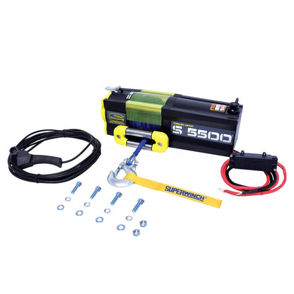 Superwinch 5500 LBS 12 VDC 1/4in x 60ft Synthetic Rope S5500 Winch