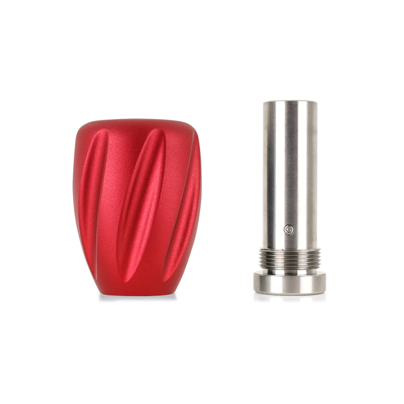 Steel Core Twist Shift Knob Red Aluminum