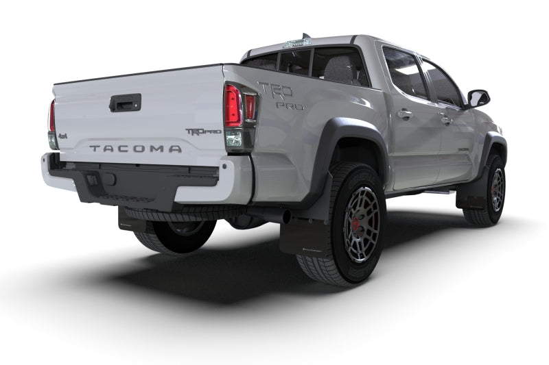 Rally Armor 16-22 Toyota Tacoma Black Mud Flap w/ Grey Logo