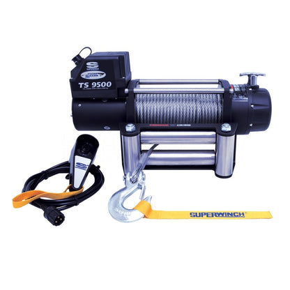 Superwinch 9500 LBS 12 VDC 11/32in x 95ft Steel Rope Tiger Shark 9500 Winch