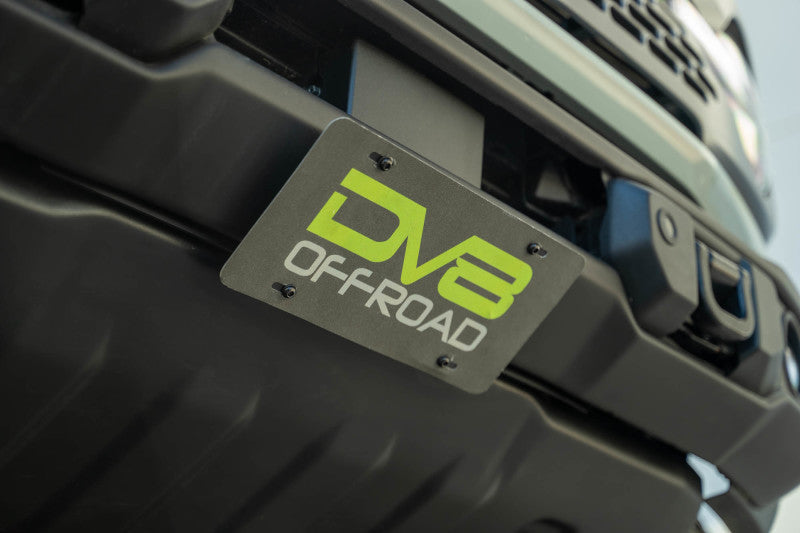 DV8 Offroad 2021 Ford Bronco | Capable Bumper Slanted Front License Plate Mount