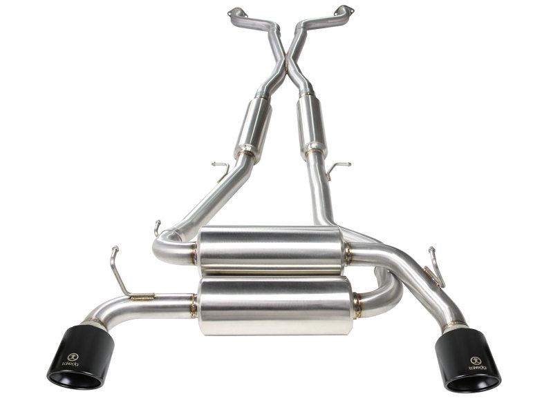 aFe Takeda Stainless Steel Cat-Back Exhaust System (Black) Tips - Infiniti G37 Coupe / Q60 14-15