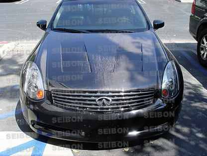 Seibon TS-Style Carbon Fiber Hood - Infiniti G35 Coupe 03-07