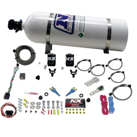 NX Dual Nozzle w/ 15lb Bottle Nitrous Kit - Nissan 350Z, 370Z / Infiniti G35, G37, Q50, Q60