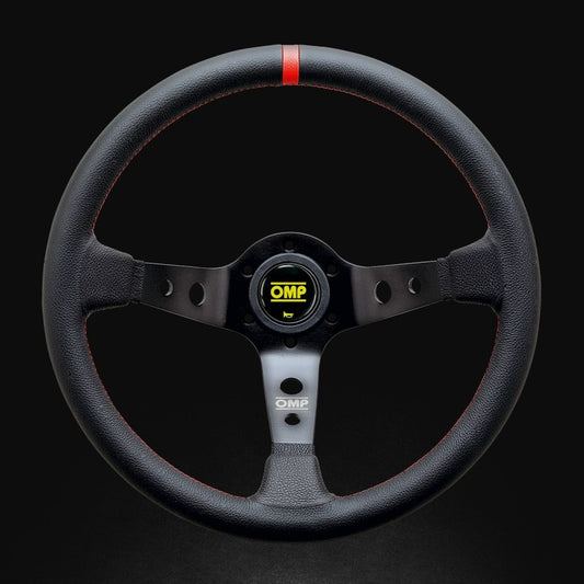 OMP Corsica Racing Steering Wheels 350mm - Black/Red