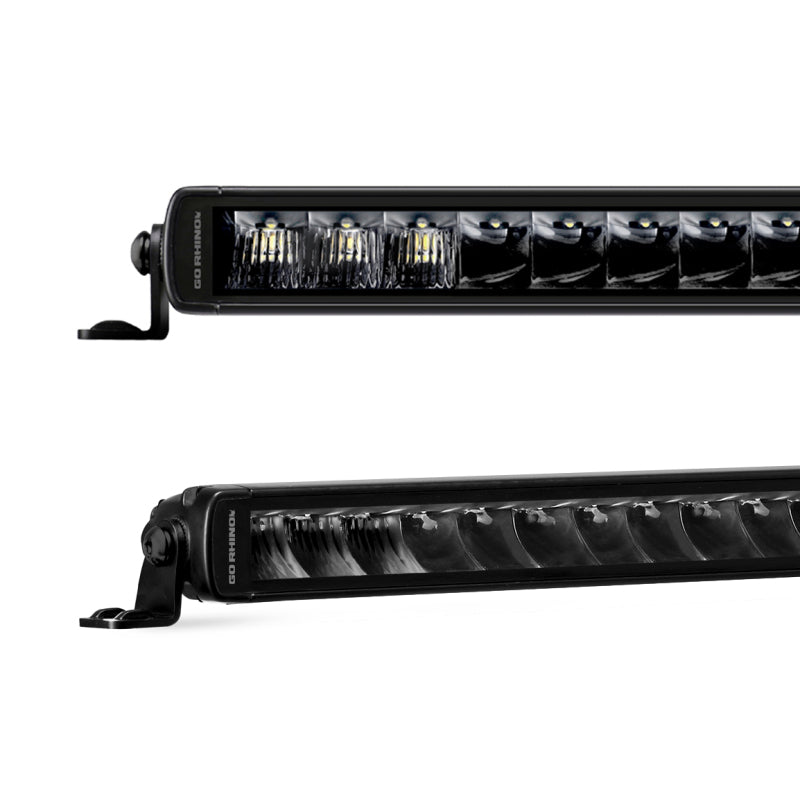 Go Rhino Xplor Blackout Series Sgl Row LED Light Bar (Side/Track Mount) 39.5in. - Blk