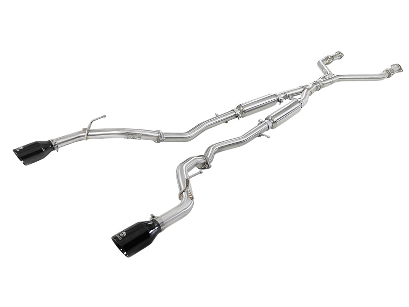 aFe Takeda Cat-Back Exhaust System w/ 4.5" (Black) Tips - Infiniti Q50