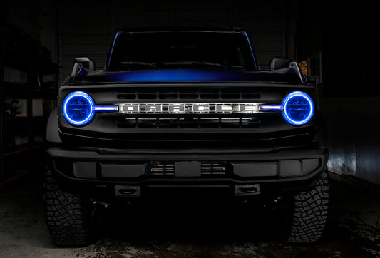 Oracle 21-22 Ford Bronco ColorSHIFT Headlight Halo Kit w/DRL Bar - Base Headlights