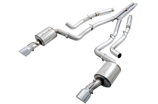 AWE Tuning 17+ Dodge Charger 5.7 Touring Edition Exhaust - Non-Resonated - Chrome Silver Tips