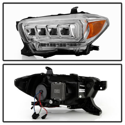 Spyder 16-20 Toyota Tacoma Halogen Model Only High-Power LED Headlights - Chrome PRO-YD-TT16HALAP-C