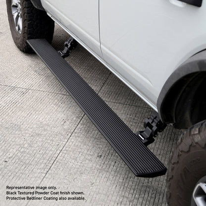 Go Rhino 22-24 Toyota Tundra DC 4dr E1 Electric Running Board Kit (No Drill) - Bedliner Coating